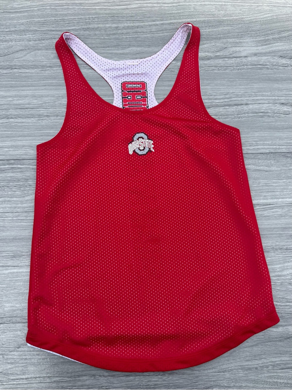 Ohio State PINK Victoria's Secret Red Mesh Tank with Logo